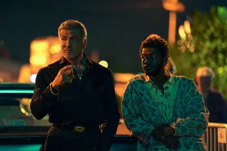 Sylvester Stallone and Jay Will in Tulsa King (2022)