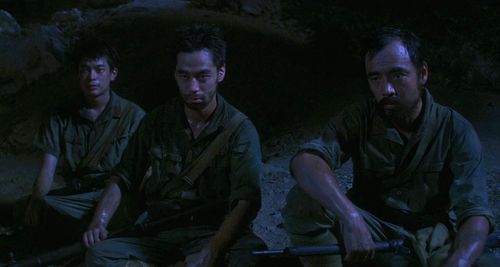 Yûya Matsuura, Kai Inowaki, and Shinsuke Kato in Onoda: 10,000 Nights in the Jungle (2021)