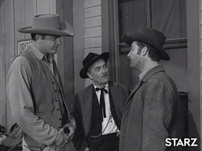 James Arness, Harp McGuire, and Milburn Stone in Gunsmoke (1955)