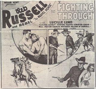 Lucille Lund, Reb Russell, and Rebel in Fighting Through (1934)