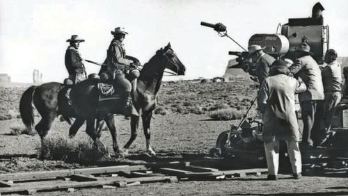Richard Widmark, William H. Clothier, Patrick Wayne, and Harrold Weinberger in Cheyenne Autumn (1964)