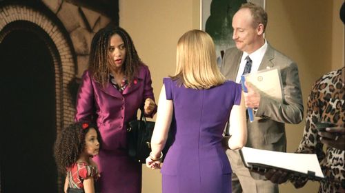 Still of Mirabelle Lee, Tracie Thoms, Matt Walsh and Anna Chlumsky in Veep 