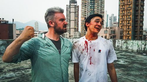 Directing the short film Dead End in Hong Kong (with actor John Keh)