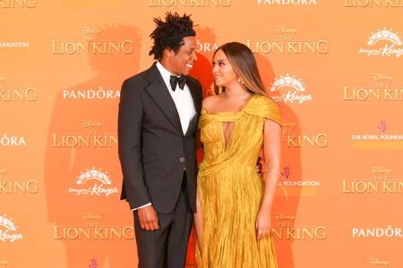 Jay-Z and Beyoncé at an event for The Lion King (2019)