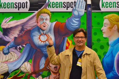 At WonderCon, at the booth for his comics characters SUPERNOVAS.