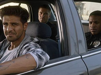 Eric Winter, Jay Ali, and Titus Makin Jr. in The Rookie (2018)