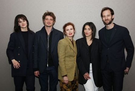 Lou Jeunet, Niels Schneider, Benjamin Lavernhe, Camélia Jordana, and Noémie Merlant at an event for Curiosa (2019)