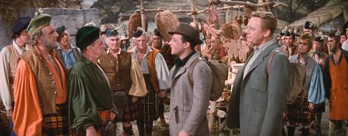 Gene Kelly, Van Johnson, Owen McGiveney, Tudor Owen, and Eddie Quillan in Brigadoon (1954)