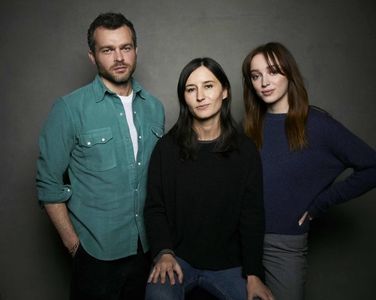 Alden Ehrenreich, Chloe Domont, Phoebe Dynevor at a Sundance Film Festival event
