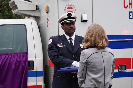 Eamonn Walker and Ellen Woglom in Chicago Fire (2012)