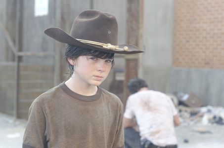 Andrew Lincoln and Chandler Riggs in The Walking Dead (2010)