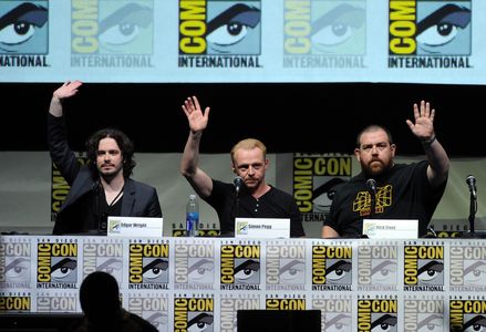 Nick Frost, Simon Pegg, and Edgar Wright at an event for The World's End (2013)