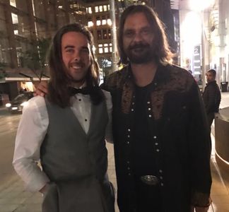Kurt Martin and Warwick Thorton after the premiere of Sweet County at Toronto International Film Festival 2017.