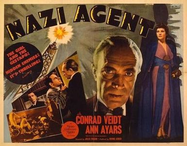 Ann Ayars, Martin Kosleck, Frank Reicher, and Conrad Veidt in Nazi Agent (1942)