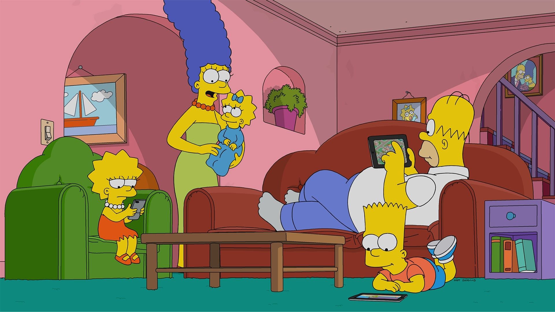 The Simpsons background