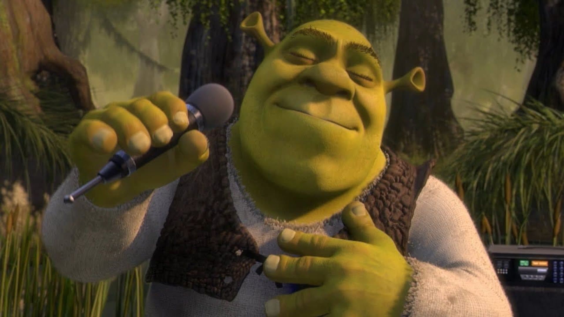 Shrek in the Swamp Karaoke Dance Party background