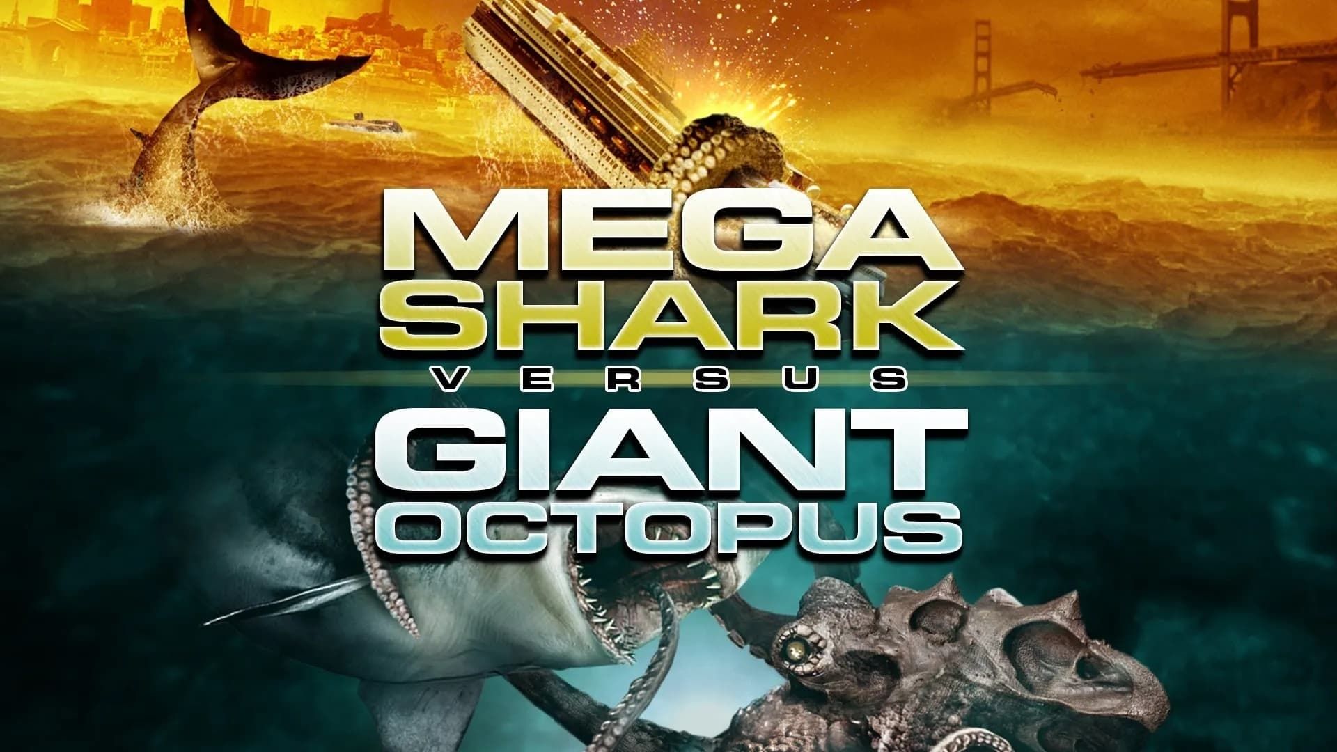 Mega Shark vs. Giant Octopus background