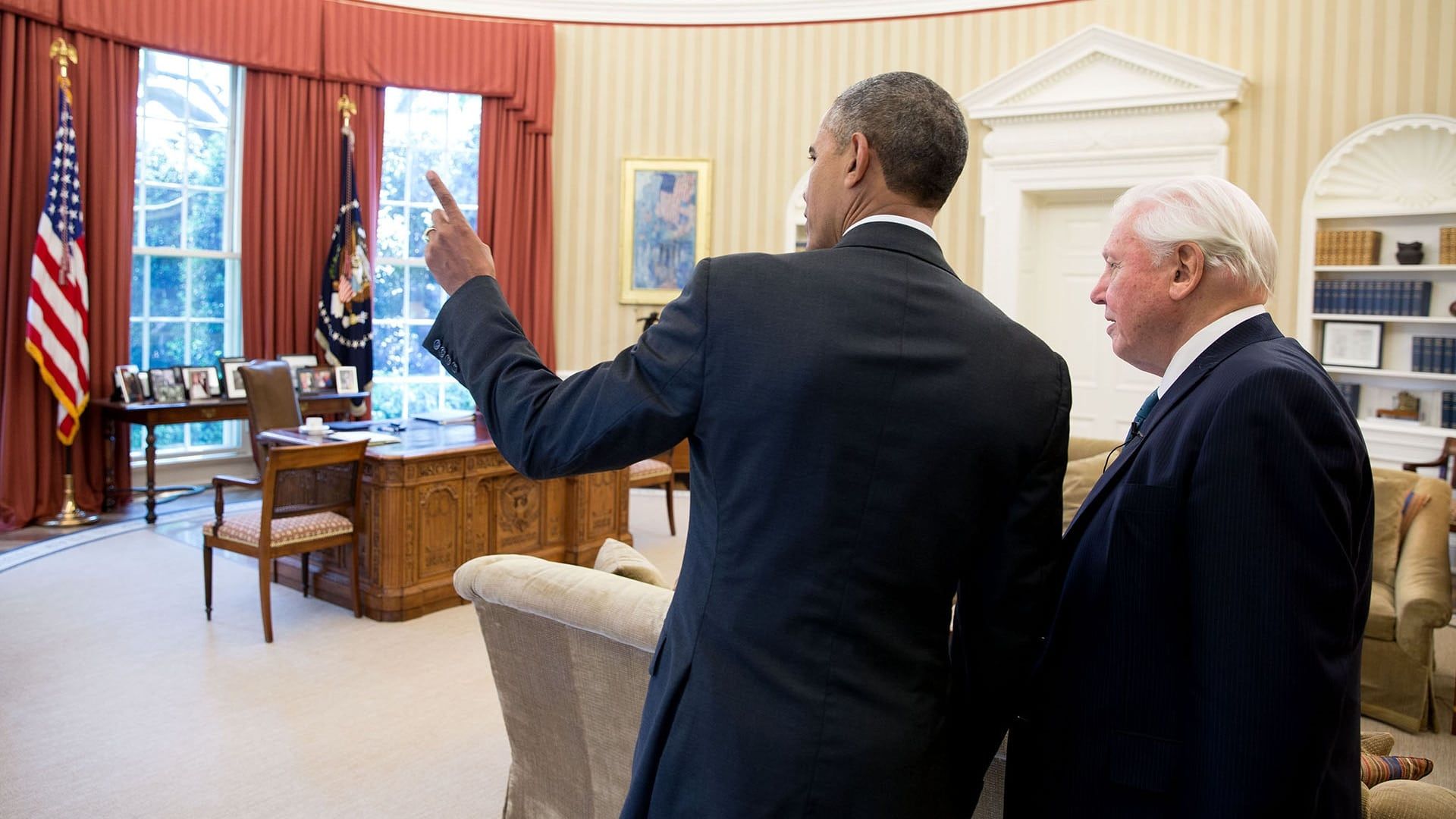 David Attenborough Meets President Obama background