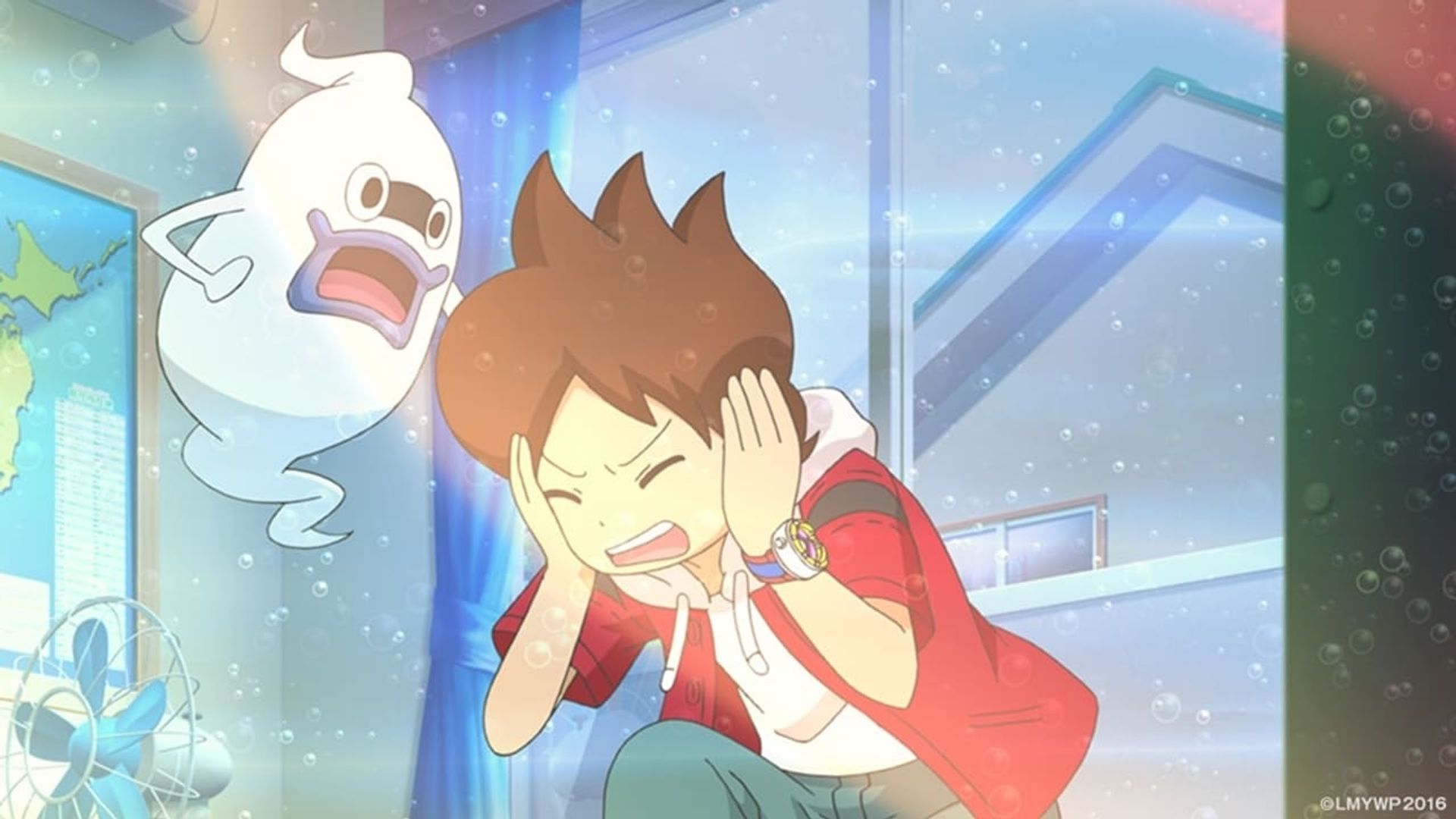 Yôkai Watch: the Movie: The Flying Whale and the Grand Adventure of the Double Worlds, Meow! background