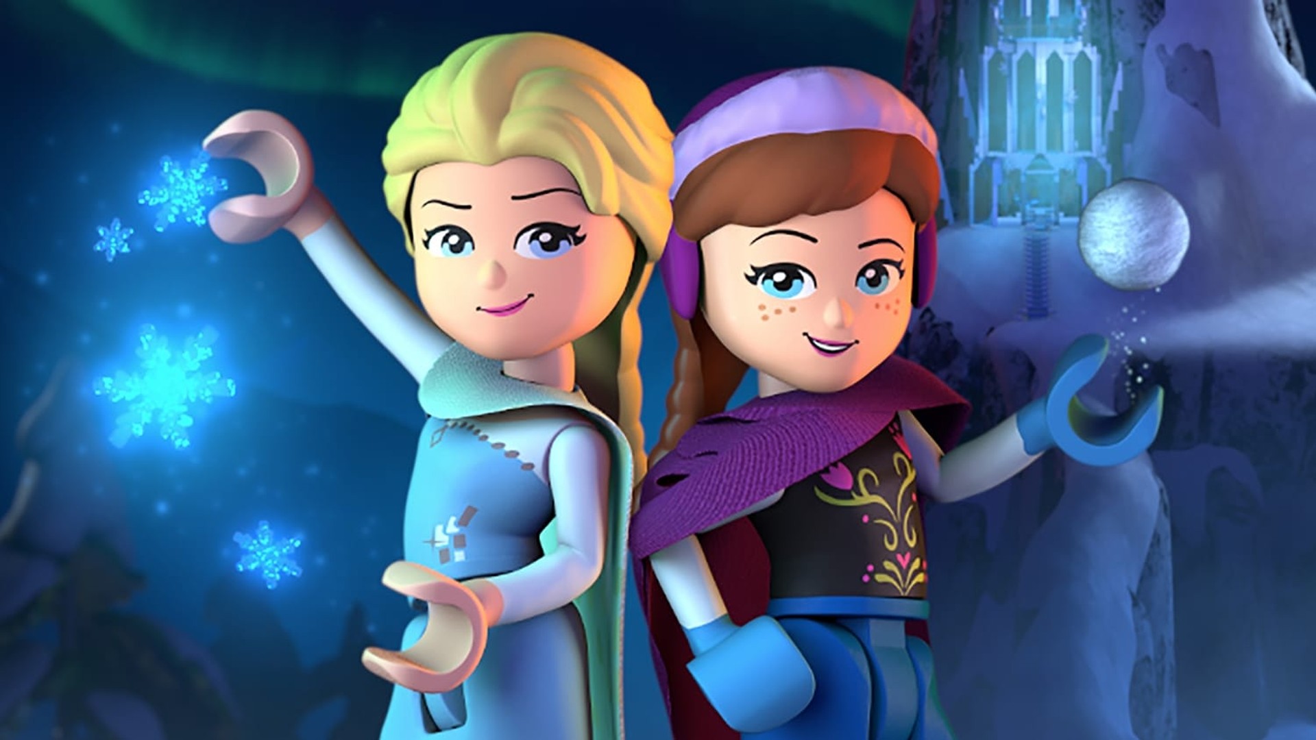 Lego Frozen Northern Lights background
