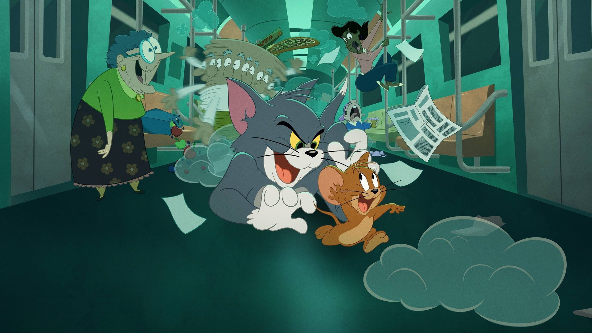 Tom and Jerry in New York background