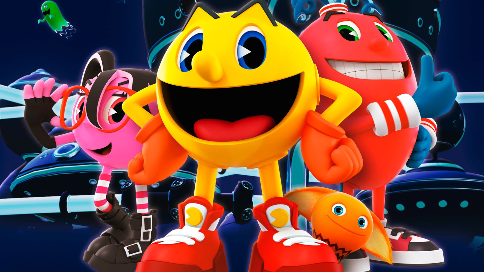 Pac-Man y las aventuras fantasmales background