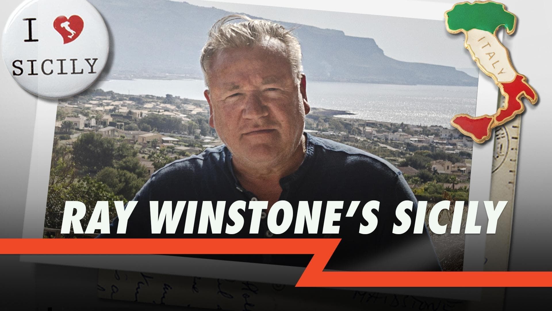 Ray Winstone in Sicily background