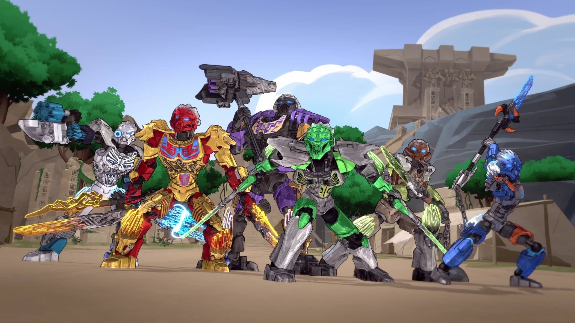 Lego Bionicle: The Journey to One background