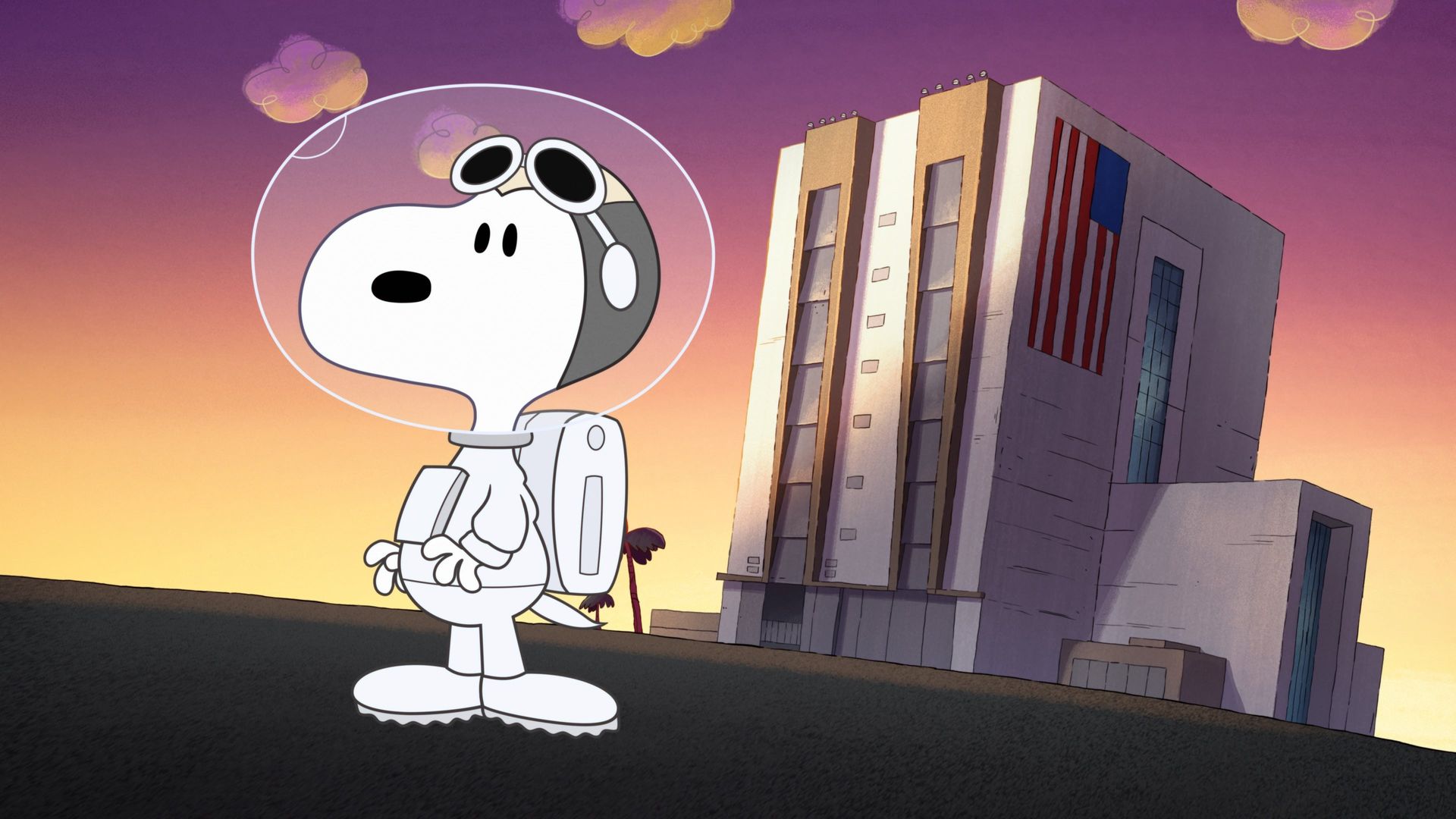 Snoopy in Space background