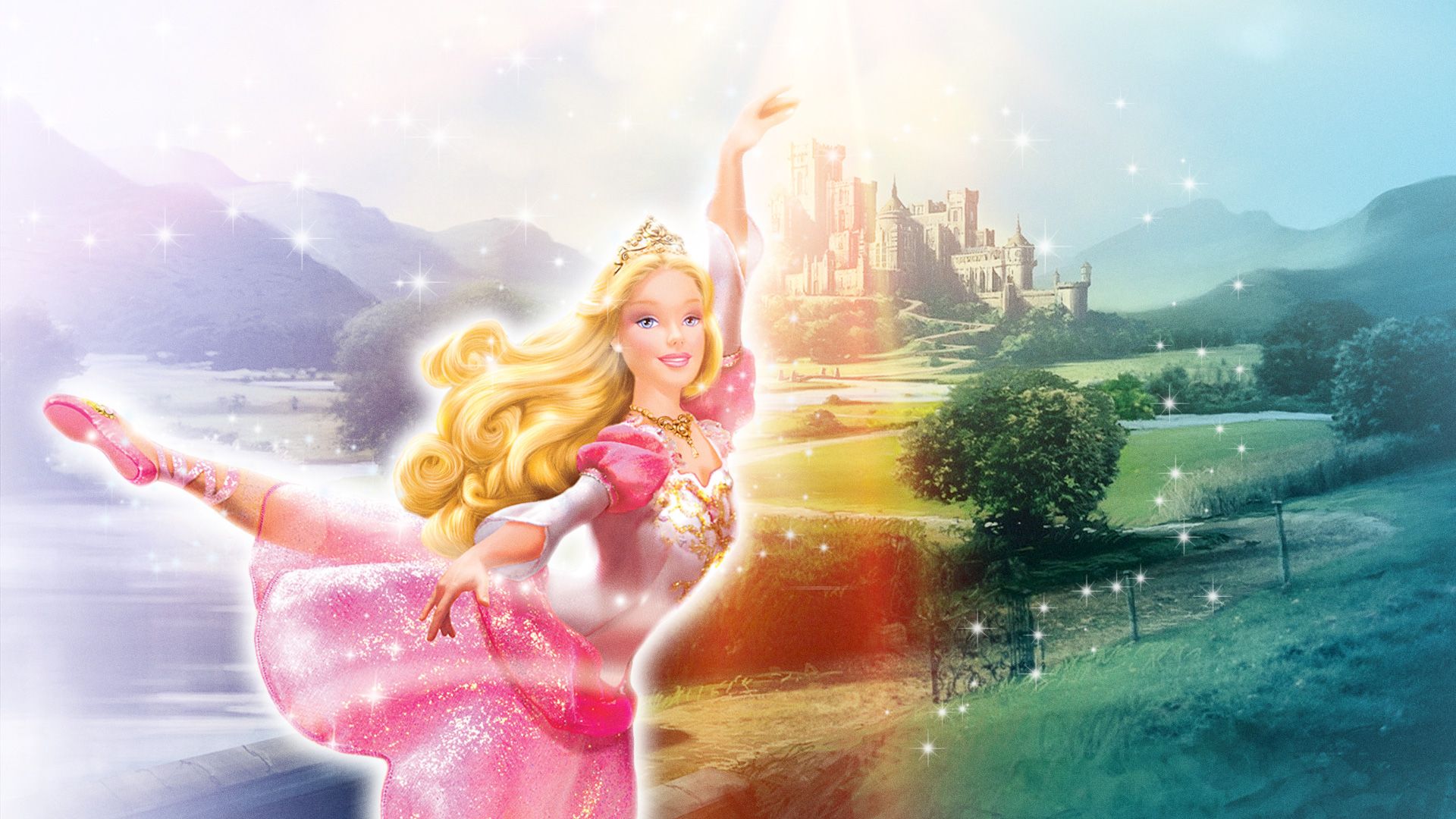 Barbie in the 12 Dancing Princesses background