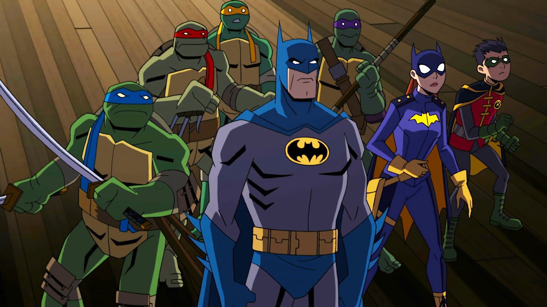 Batman vs Teenage Mutant Ninja Turtles background