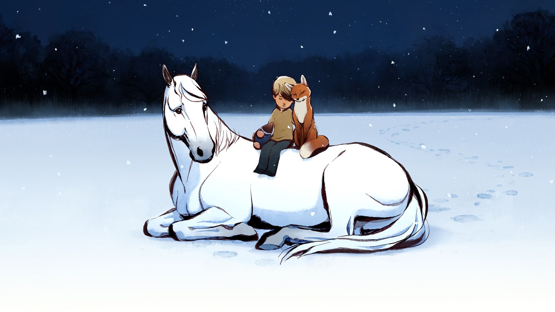 The Boy, the Mole, the Fox and the Horse background