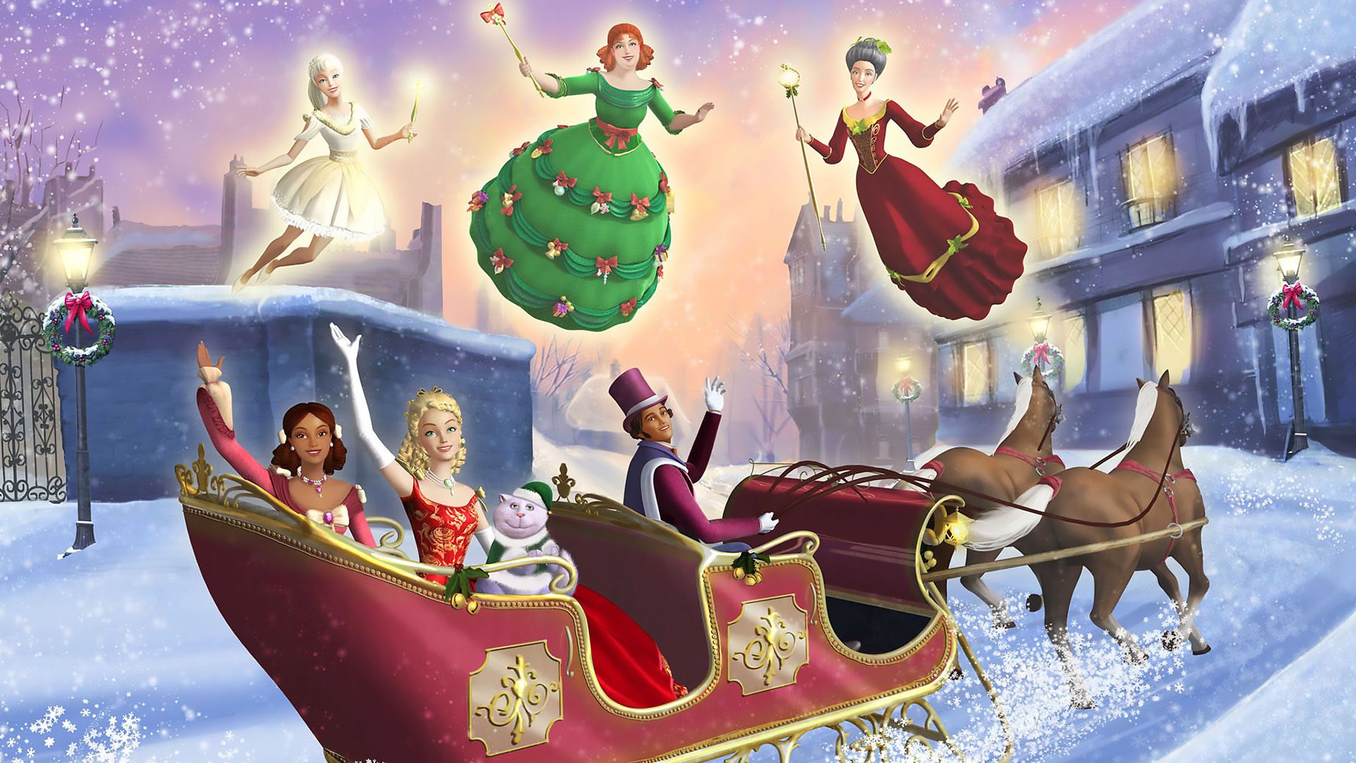 Barbie in 'A Christmas Carol' background