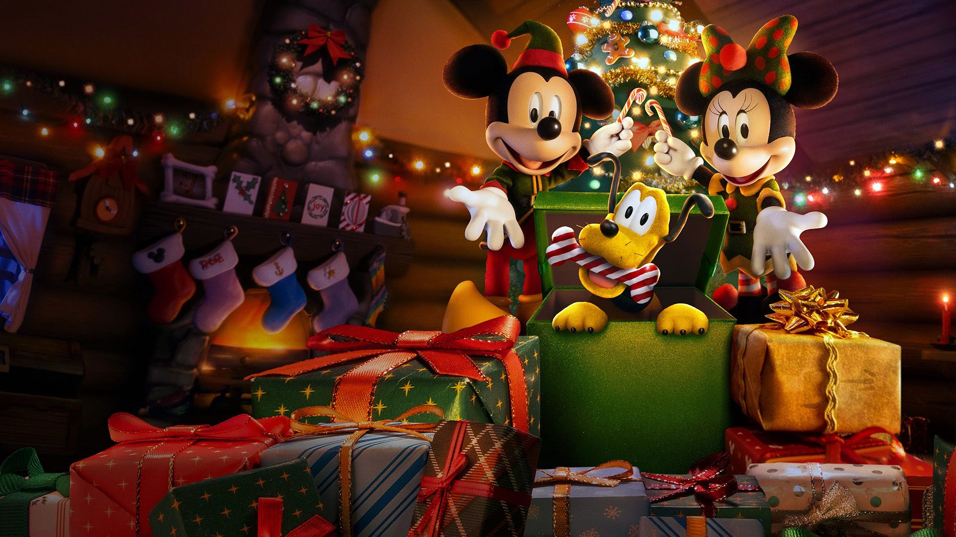 Mickey Saves Christmas background