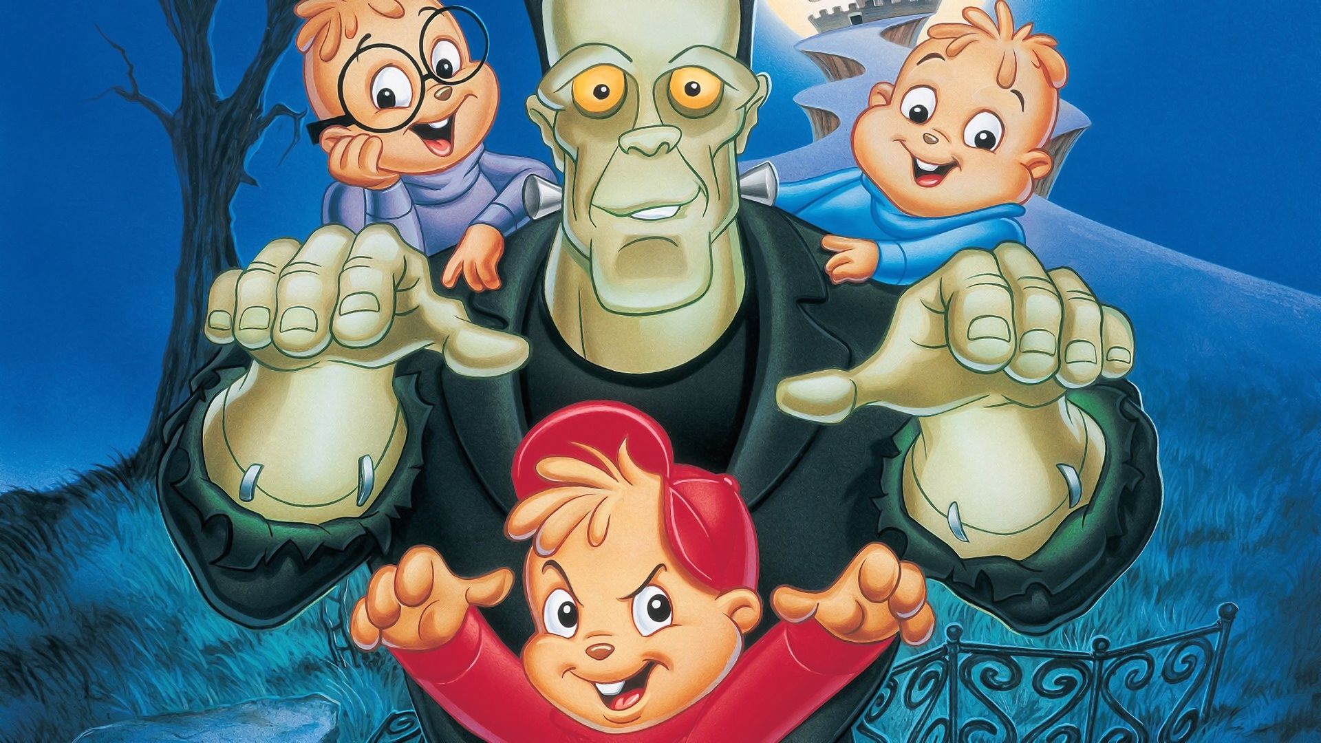 Alvin and the Chipmunks Meet Frankenstein background