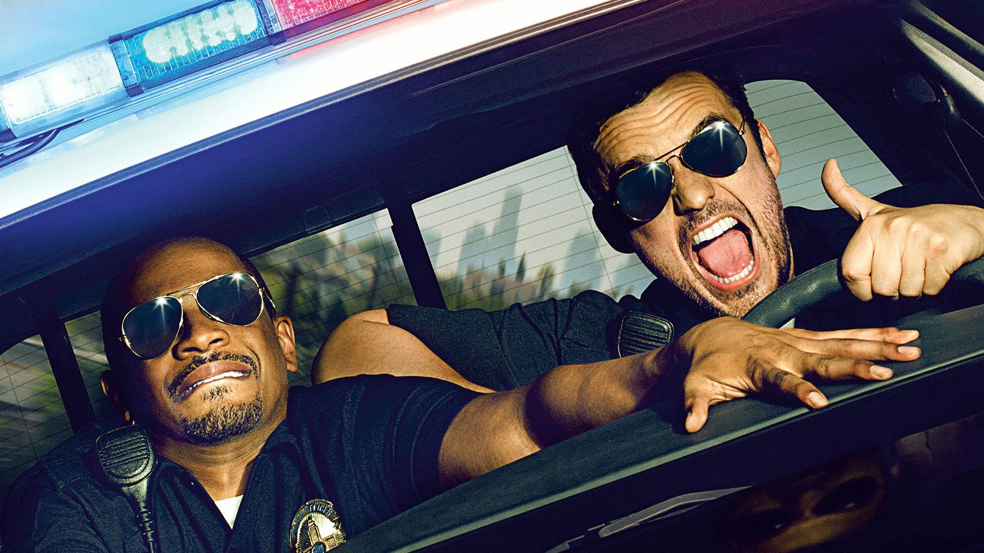 Let's Be Cops background