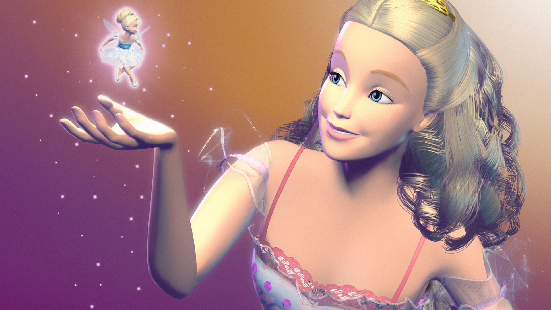 Barbie in the Nutcracker background