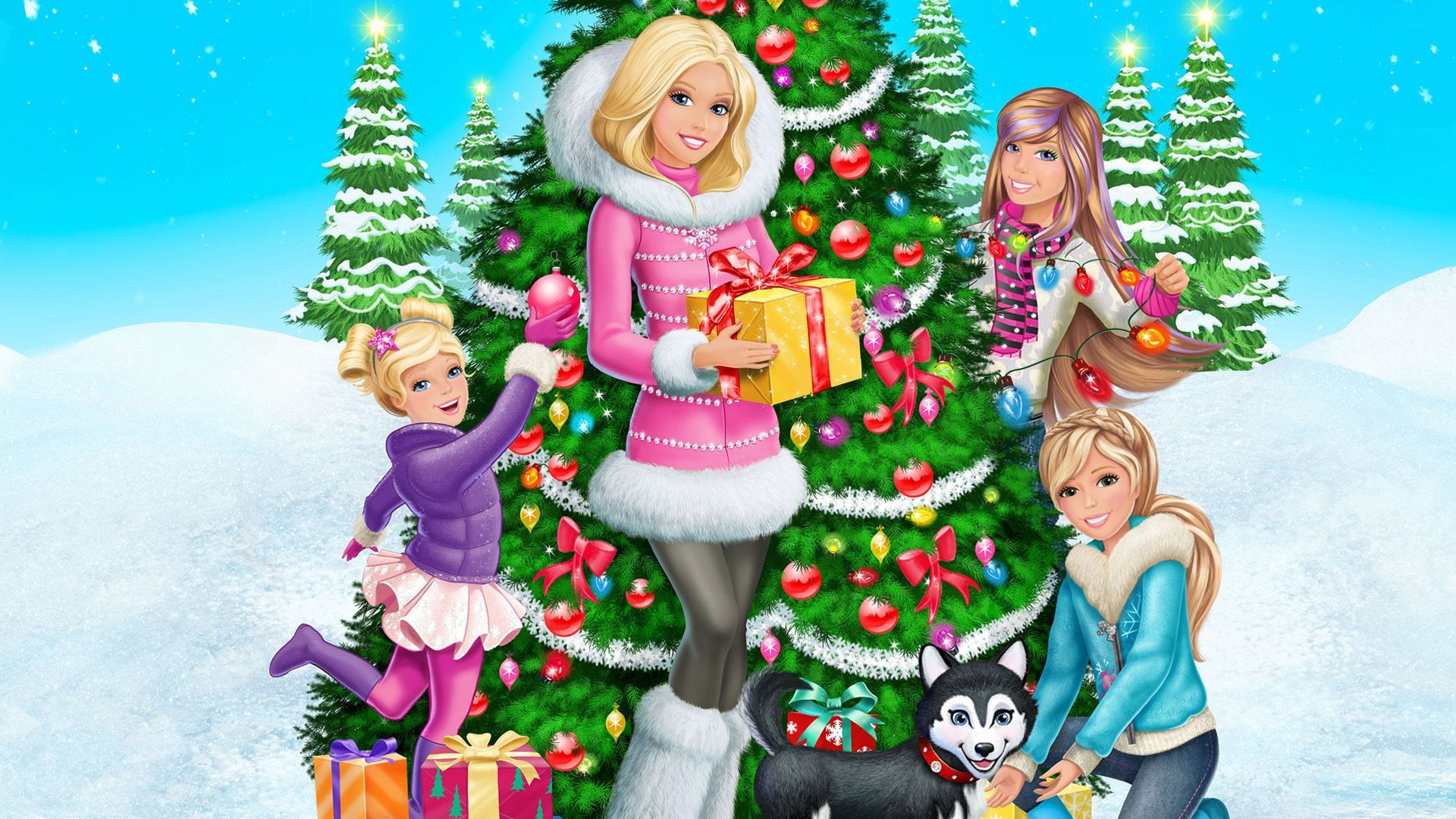 Barbie: A Perfect Christmas background