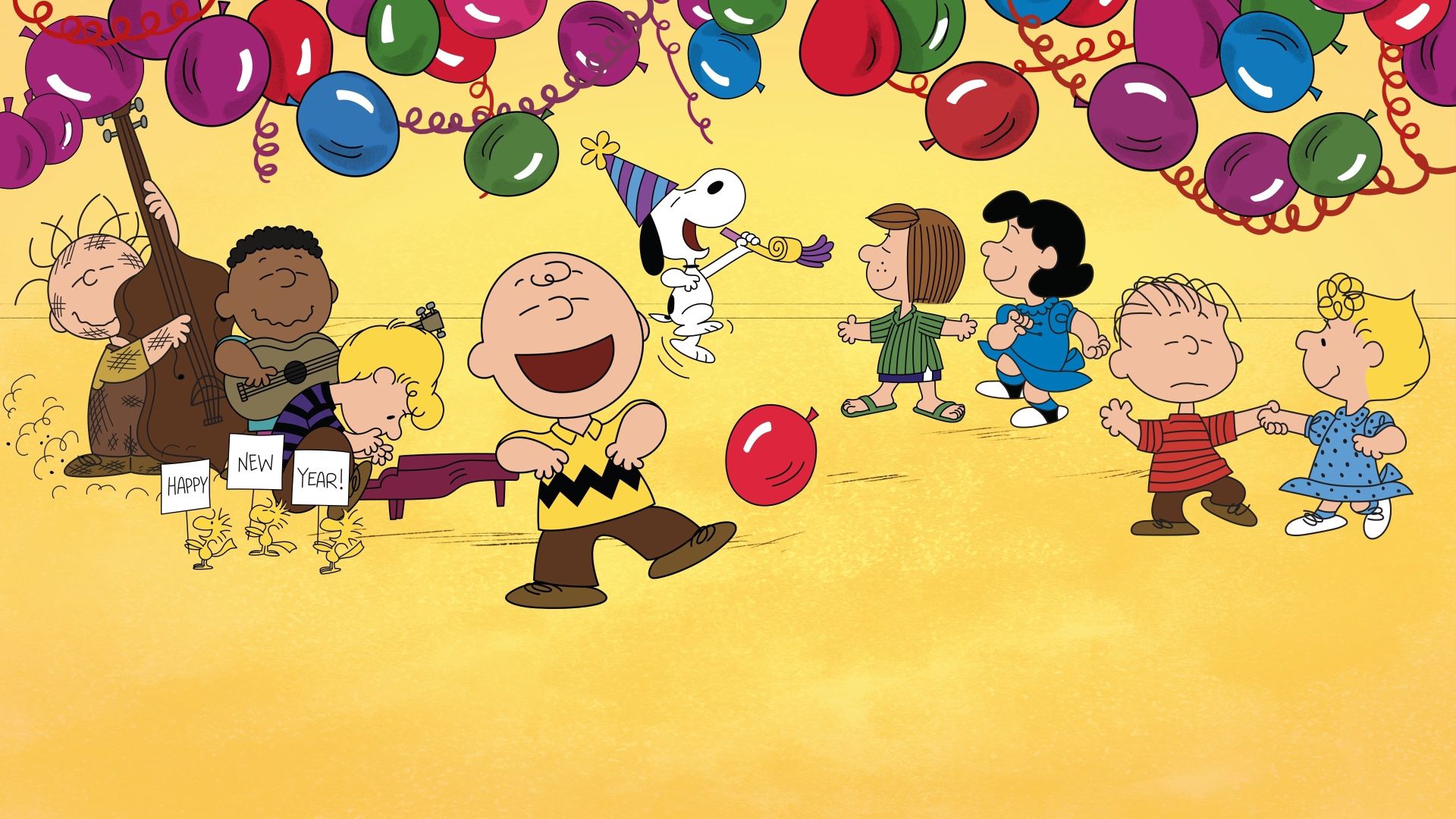 Happy New Year, Charlie Brown background