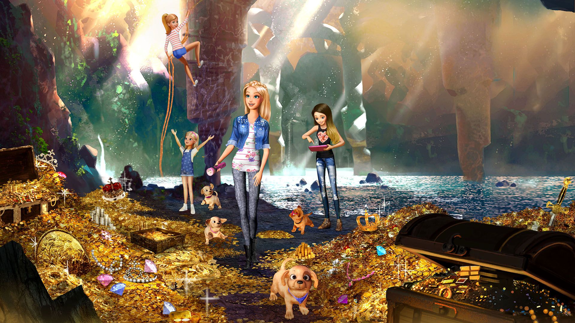 Barbie & Her Sisters in the Great Puppy Adventure background