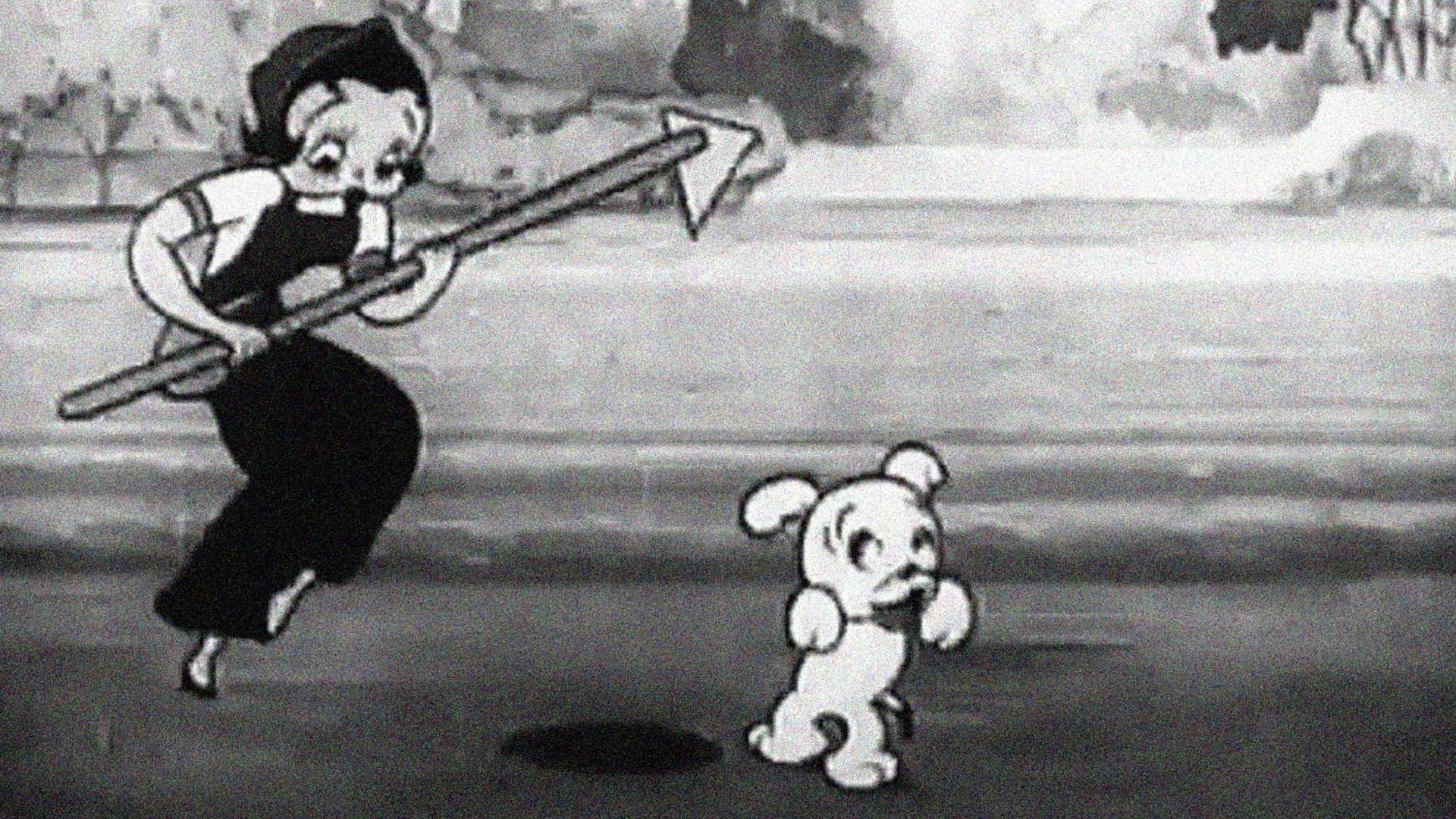 Betty Boop- The Scared Crows background