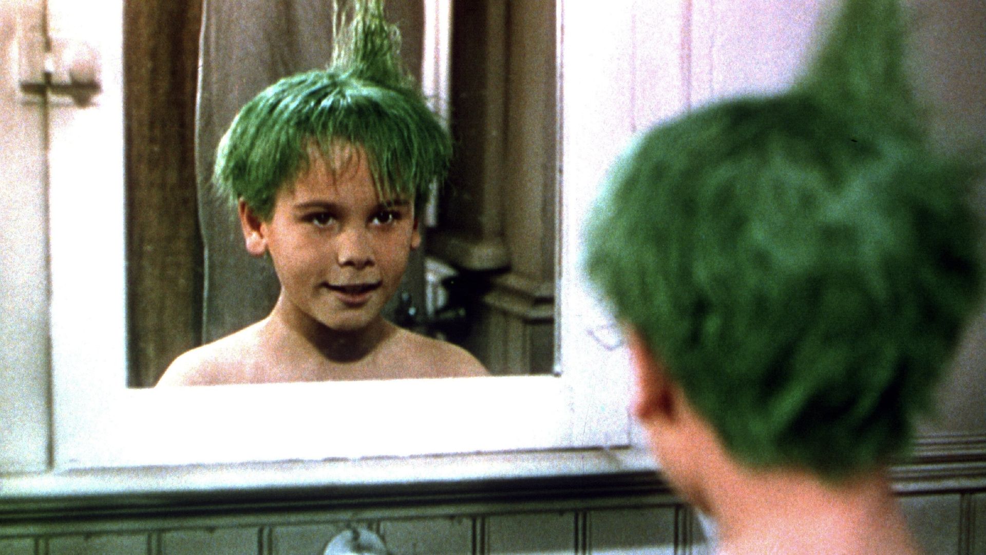 The Boy with Green Hair background