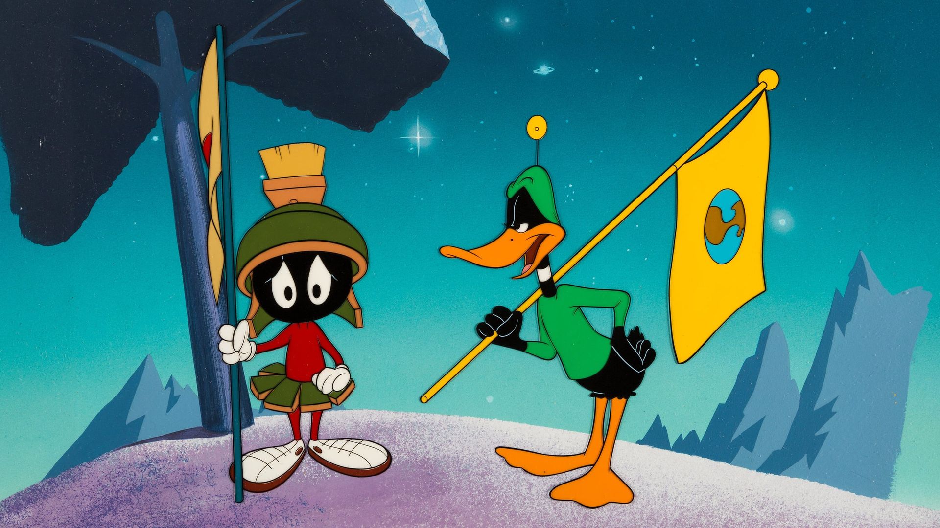 Duck Dodgers in the 24½th Century background