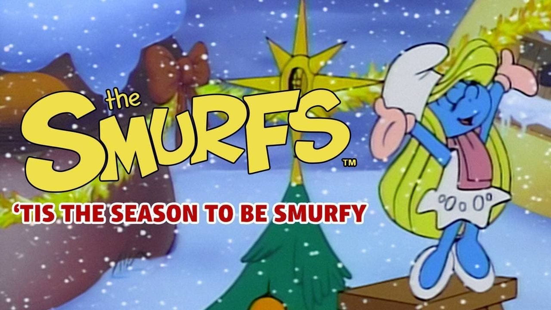 'Tis the Season to Be Smurfy background