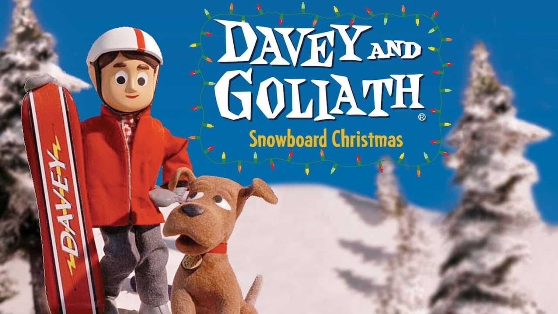 Davey & Goliath's Snowboard Christmas background