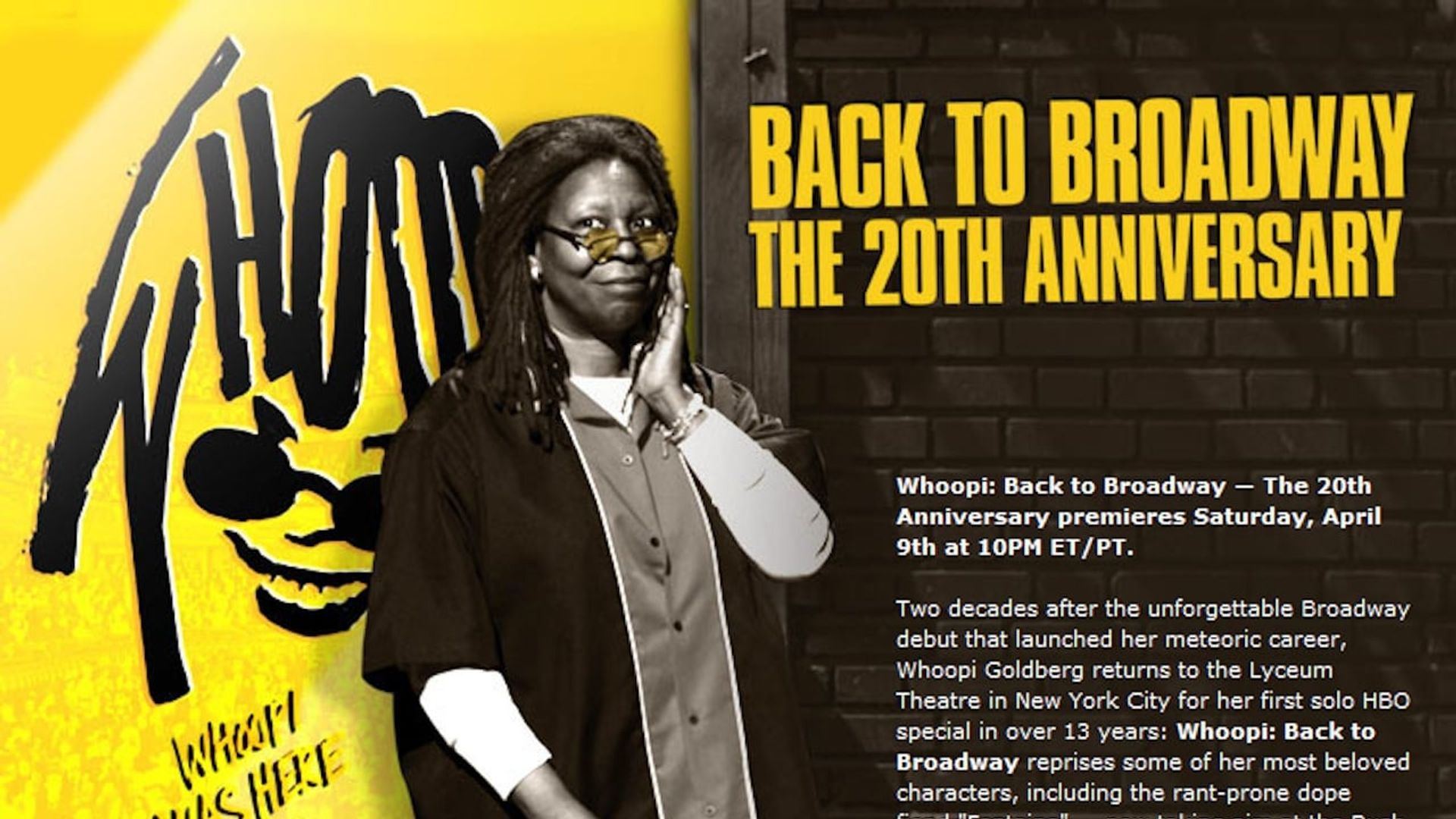 Whoopi: Back to Broadway - The 20th Anniversary background