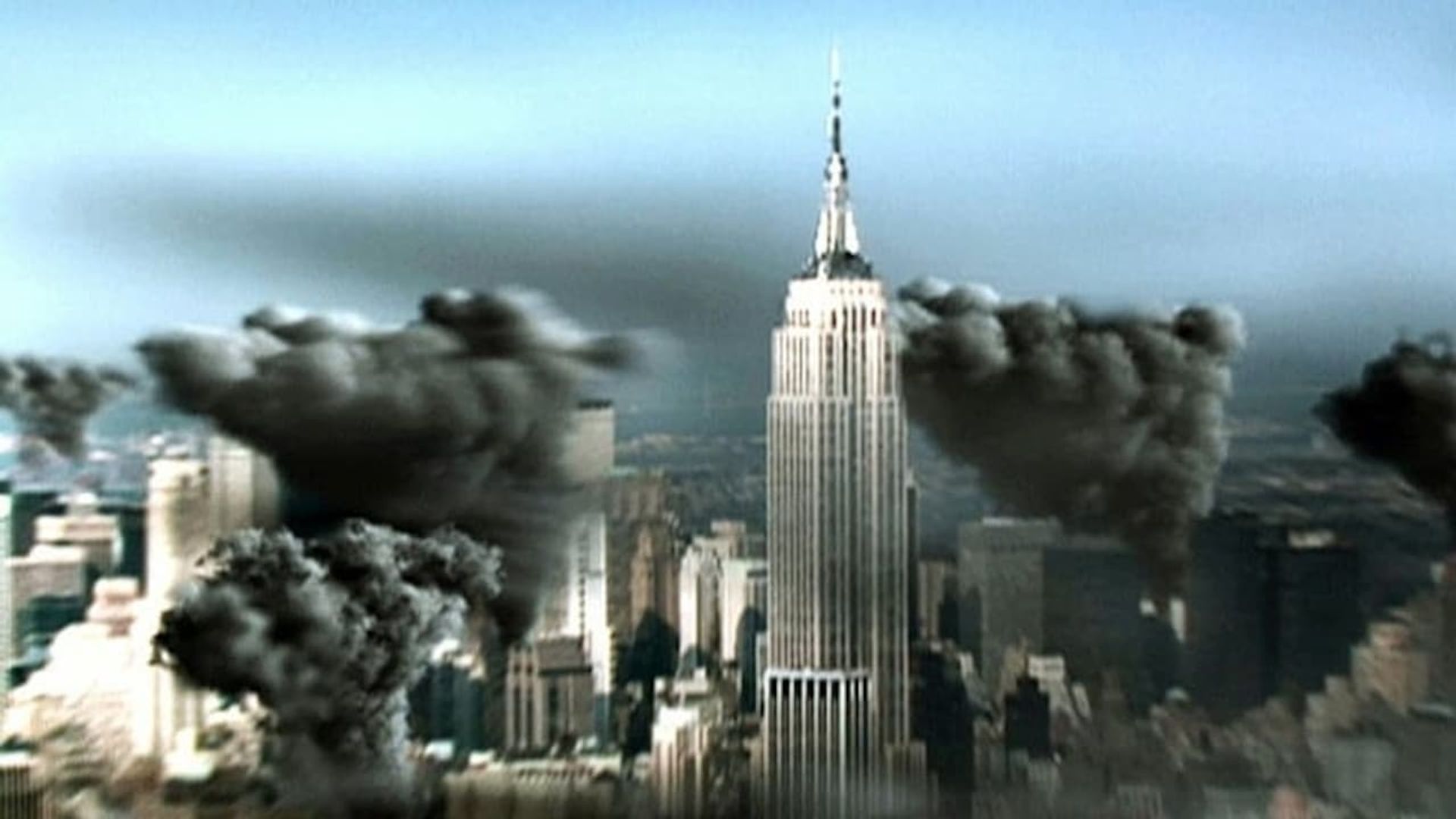 Disaster Zone: Volcano in New York background