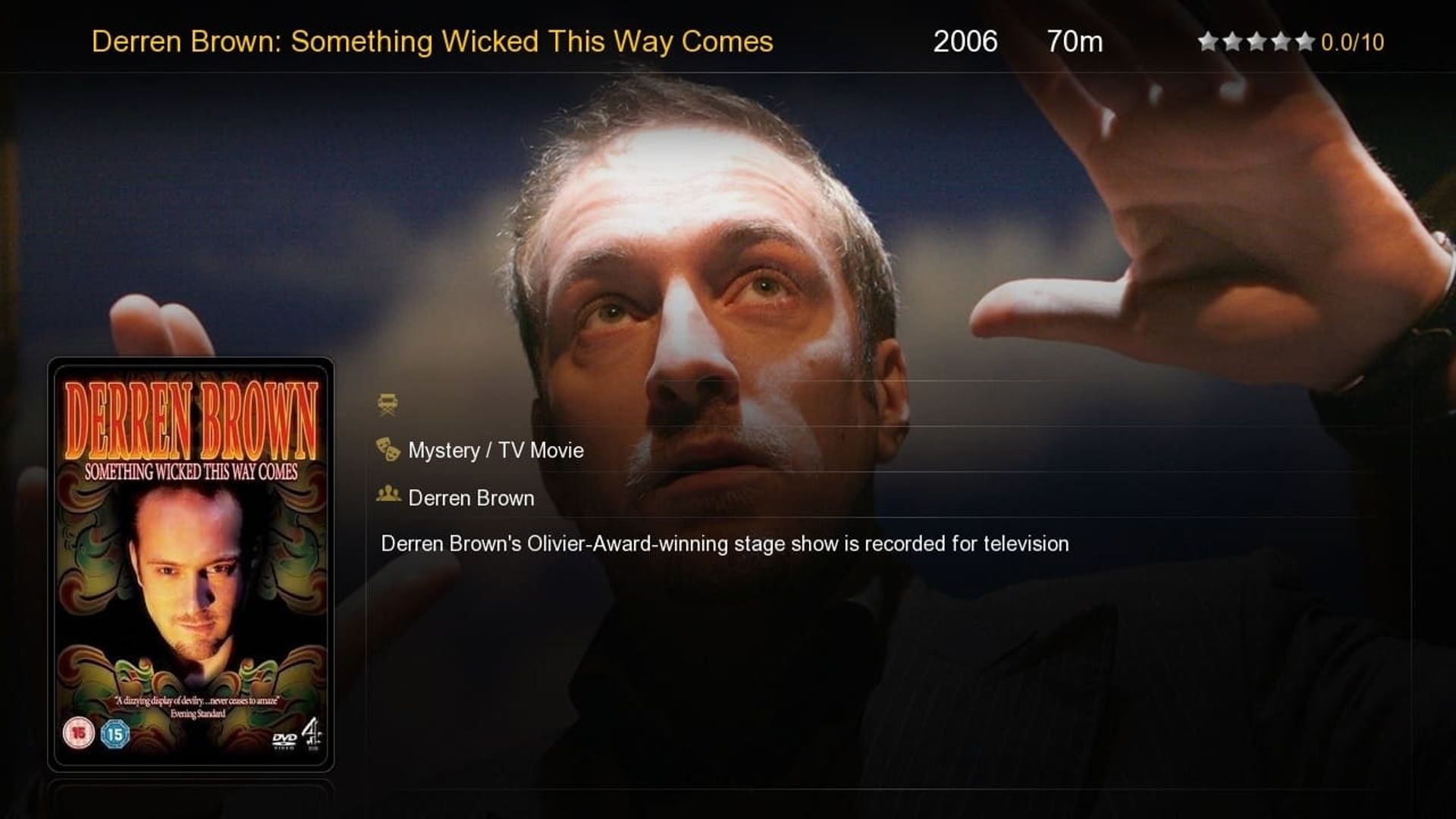 Derren Brown: Something Wicked This Way Comes background