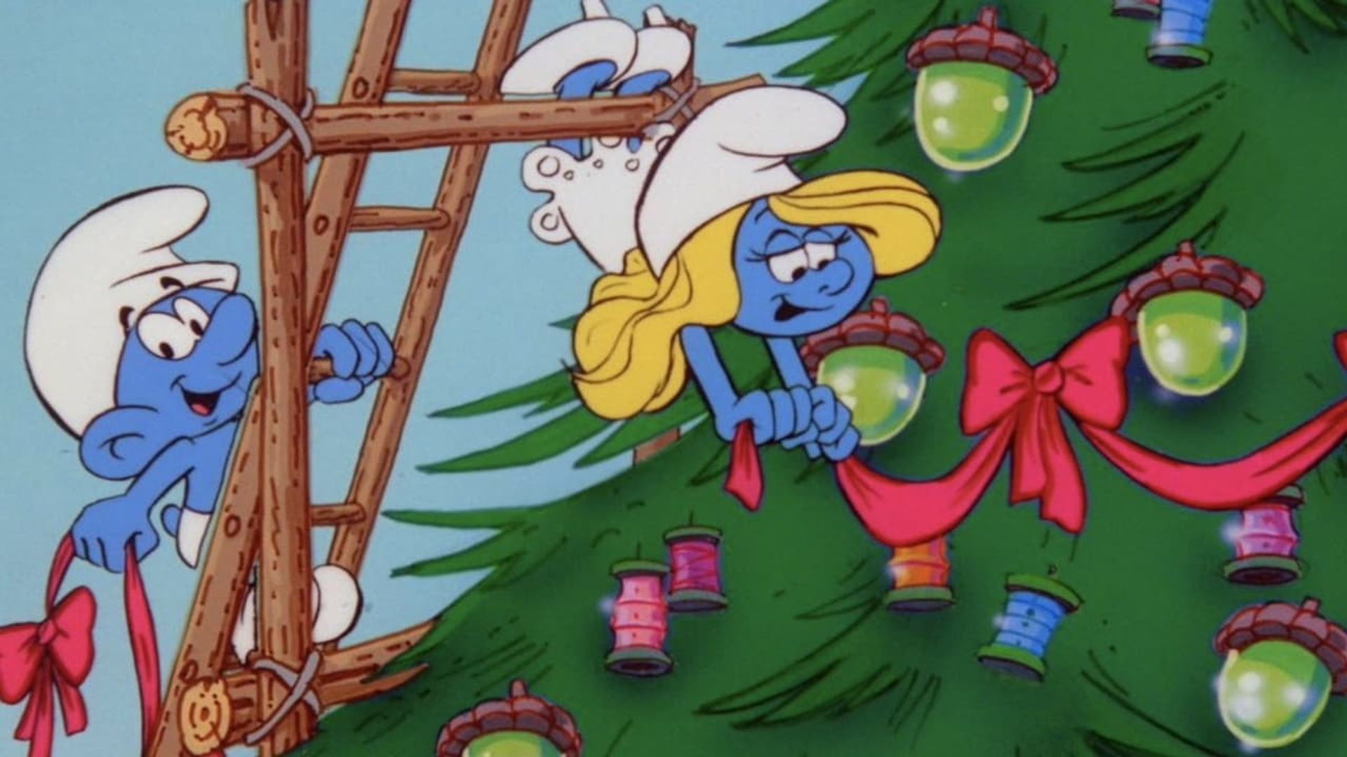The Smurfs Christmas Special background