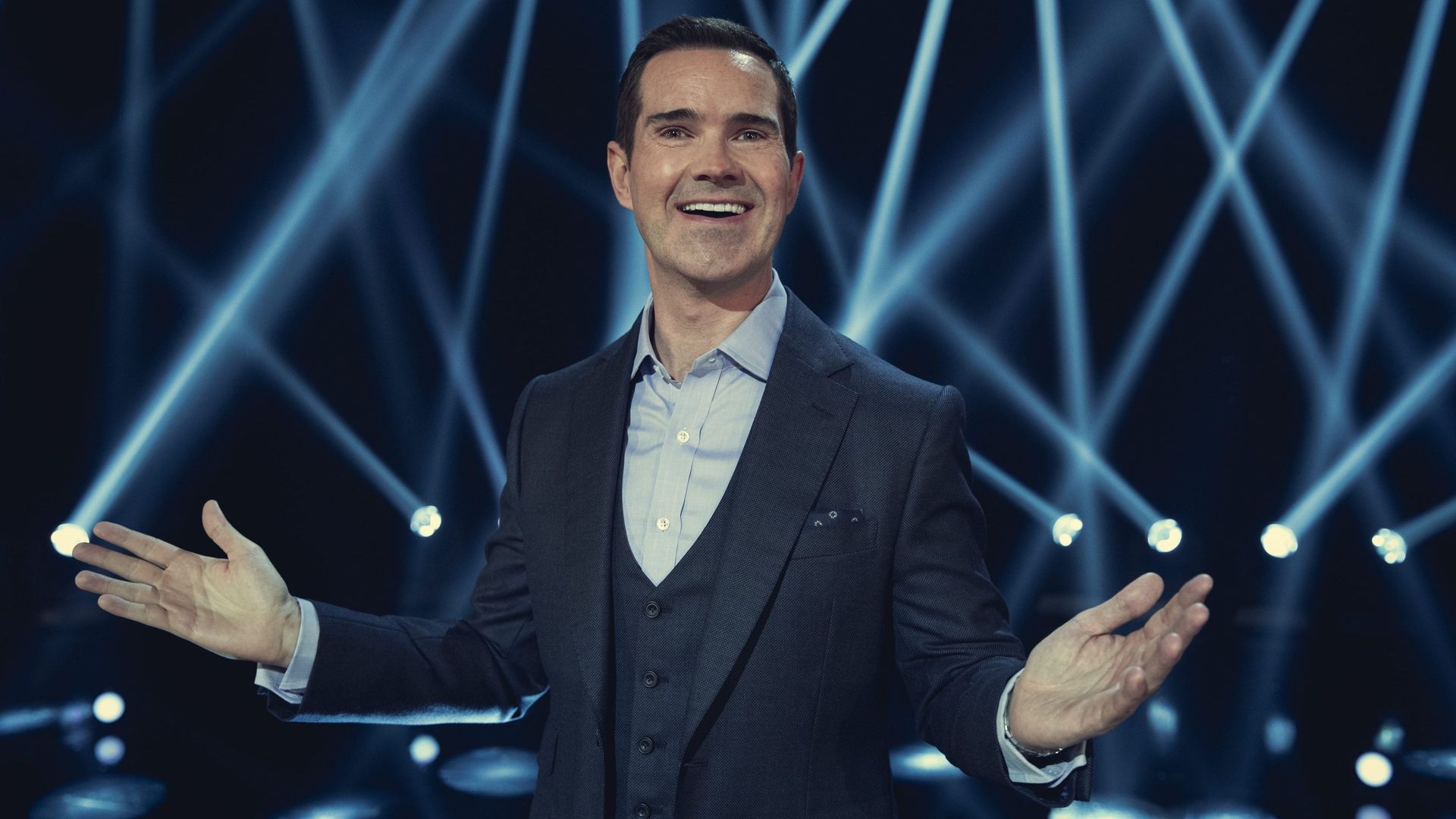 Jimmy Carr: His Dark Material background